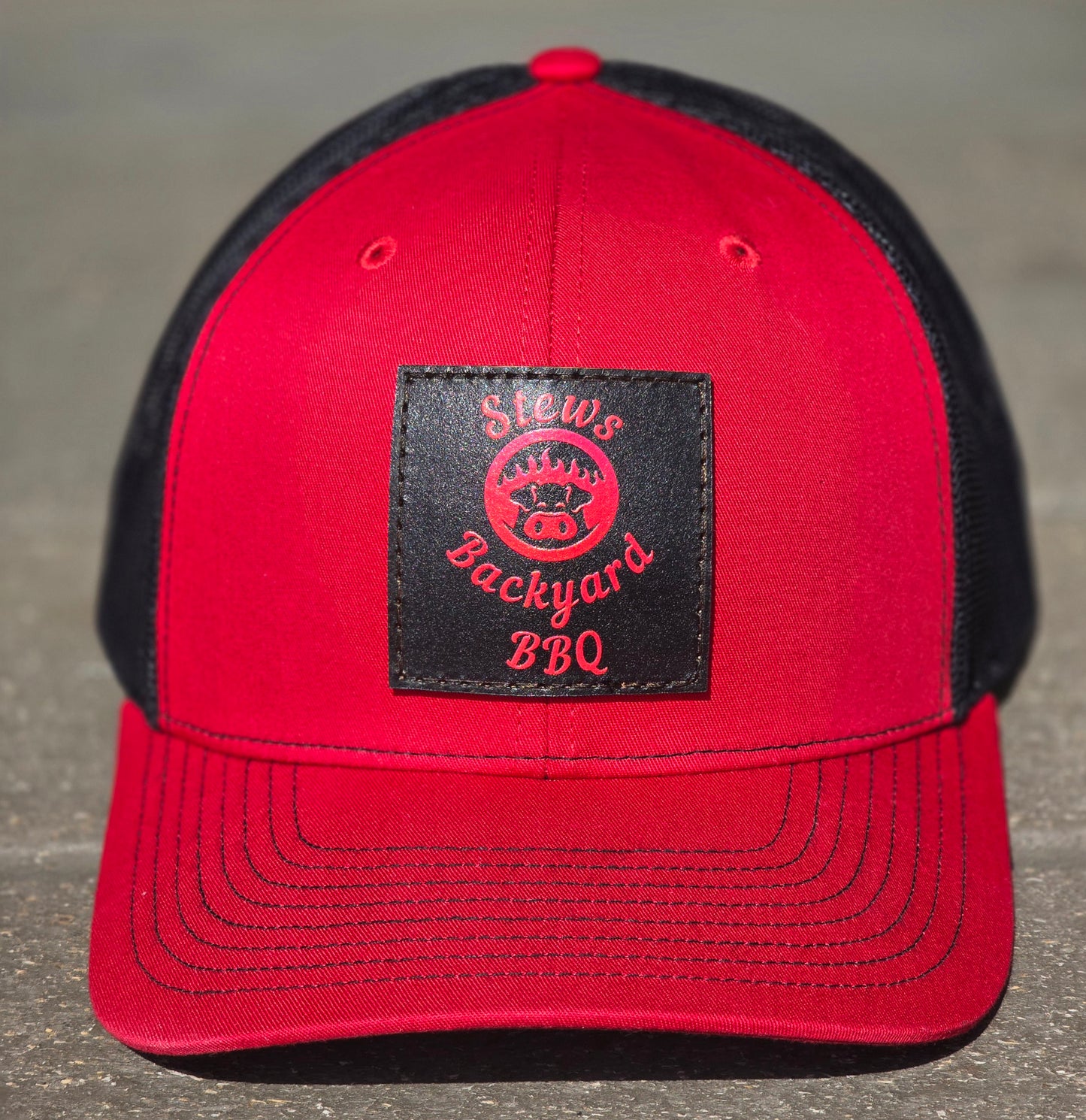 Red/Black Pig & Fire Cap